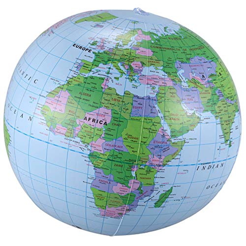 FUWIND Aufblasbares Spielzeug Globus Ausbildung Geographie Karte Ballon Wasserball 40 cm von FUWIND