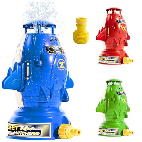 Rakete Sprinkler Wasser Outdoor Kinder - wasserspielzeug Rocket Garten Spielzeug wasserspiel rasensprenger von FUXHBFB