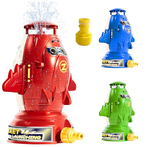 Rakete Sprinkler Wasser Outdoor Kinder - wasserspielzeug Rocket Garten Spielzeug wasserspiel rasensprenger von FUXHBFB