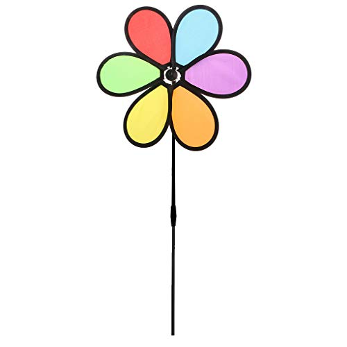 Bunter Regenbogen Flower Spinner Windmühle Garten Hof Outdoor von FUXIU