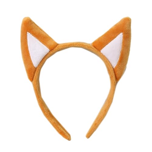 FUXIU Cosplay Anime Charakter Stirnband Elastische Hund Ohr Form Haar Hoop Plüsch Kopfschmuck Weihnachten Maskerade Party Stirnband von FUXIU