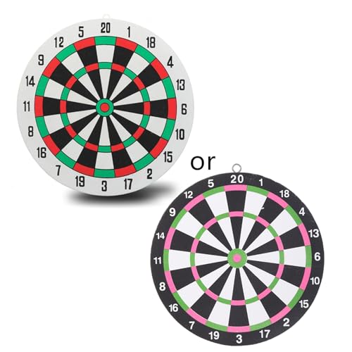 FUXIU Dartscheiben Set Mit 2 Dartpfeilen Mit Stahlspitze Doppelseitiger Klammerfreier Dartscheiben Wurfschaum Für Play Battle Game Partyzubehör von FUXIU