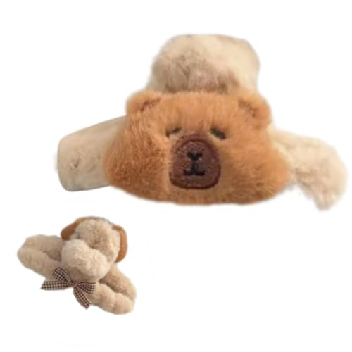 FUXIU Entzückende Cartoon-Capybaras-Haarspange, auffälliger Kopfschmuck für Halloween, Cosplay, Rollenspiele von FUXIU