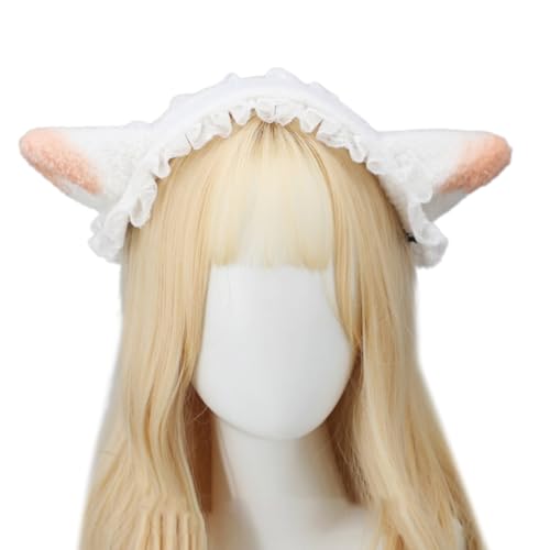 FUXIU Haarreif mit plissierten Spitzen in Lammohrform, für Cosplay, Party, Fotografieren, Haarhalter, Halloween-Party, Kostüm, Kopfbedeckung für Teenager FUXIU Haarreif mit plissierten Spitzen in Lammohrform, für Cosplay, Party, Fotografieren, Haarhalter, Halloween-Party, Kostüm, Kopfbedeckung für Teenager von FUXIU