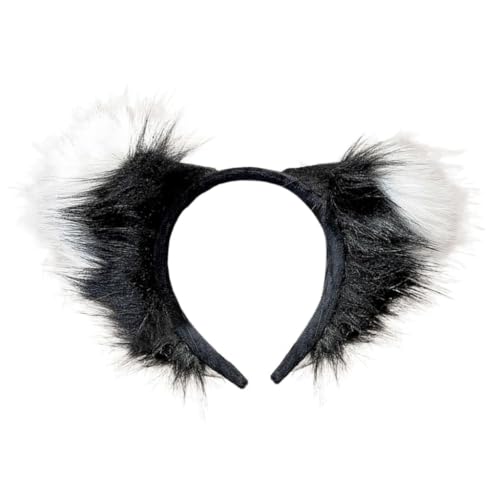 FUXIU Handgefertigtes Hundeohr-Stirnband Wolf Mädchen Cosplay Zubehör Biest Ohren Fursuit Maskerade Halloween Cosplay Party von FUXIU