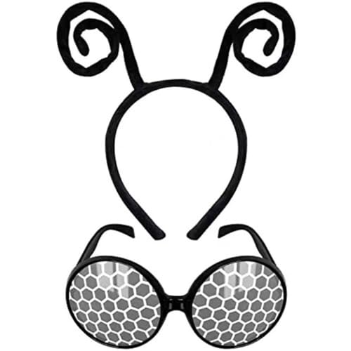 FUXIU Honigbienen-Antennen-Stirnband und Brille, Tier-Antennen-Haarreifen für Kinder, zeigt Tierhaarbänder, Cartoon-Kostüm FUXIU Honigbienen-Antennen-Stirnband und Brille, Tier-Antennen-Haarreifen für Kinder, zeigt Tierhaarbänder, Cartoon-Kostüm von FUXIU