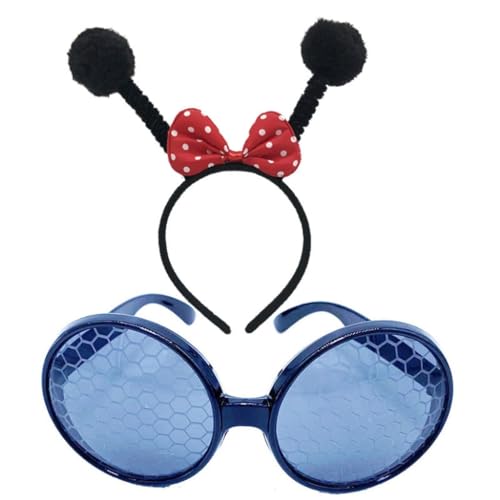 FUXIU Honigbienen-Antennen-Stirnband und Brille, Tier-Antennen-Haarreifen für Kinder, zeigt Tierhaarbänder, Cartoon-Kostüm FUXIU Honigbienen-Antennen-Stirnband und Brille, Tier-Antennen-Haarreifen für Kinder, zeigt Tierhaarbänder, Cartoon-Kostüm von FUXIU
