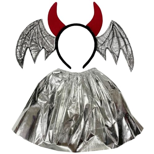 FUXIU Lustiges Teufels-Stirnband-Set, Halloween-Party, Cosplay, Kostüm, Kopfbedeckung, Halloween-Kostüm, Haarband FUXIU Lustiges Teufels-Stirnband-Set, Halloween-Party, Cosplay, Kostüm, Kopfbedeckung, Halloween-Kostüm, Haarband von FUXIU