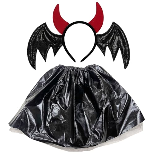 FUXIU Lustiges Teufels-Stirnband-Set, Halloween-Party, Cosplay, Kostüm, Kopfbedeckung, Halloween-Kostüm, Haarband FUXIU Lustiges Teufels-Stirnband-Set, Halloween-Party, Cosplay, Kostüm, Kopfbedeckung, Halloween-Kostüm, Haarband von FUXIU