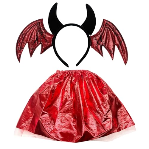 FUXIU Lustiges Teufels-Stirnband-Set, Halloween-Party, Cosplay, Kostüm, Kopfbedeckung, Halloween-Kostüm, Haarband FUXIU Lustiges Teufels-Stirnband-Set, Halloween-Party, Cosplay, Kostüm, Kopfbedeckung, Halloween-Kostüm, Haarband von FUXIU