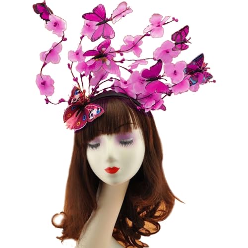 FUXIU Schmetterlinge Fascinator Hut Monarchen Schmetterlinge Stirnband Krone Party Kopfschmuck Halloween Kostüm Cosplay Zubehör FUXIU Schmetterlinge Fascinator Hut Monarchen Schmetterlinge Stirnband Krone Party Kopfschmuck Halloween Kostüm Cosplay Zubehör von FUXIU