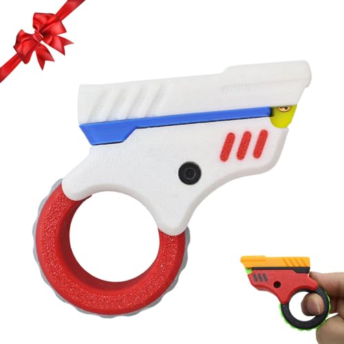 Anti Stress Spielzeug Fidget Toys Adhs Spielzeug 3D-Presse Push-Karte Spinnerei Simulation EDC Decoder Spielzeugpistole für Dekompression, Anti-Stress, Entlastung Langeweile (Weiß) von FUXNGZI