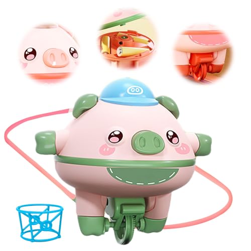 FUXNGZI Novelty Tightrope Walking Tumbler Unicycle Toy, Roly-Poly Balance Pig Piglet, Pig Walking Tightrope,Fingertip Gyroscope Spinner Car, Tightrope Walker Anti Gravity Balance Robot (Grün) von FUXNGZI