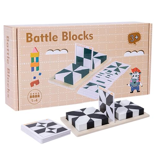Iq Puzzle Hölzernes Verstecktes Blockpuzzle, Montessori Geometrische Form Puzzles Bauklötze Hölzerne 3D-Puzzle Kinder Pädagogische Logisches Denken Training Spiel (32PC) von FUXNGZI