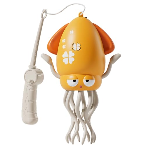 Elektrisches Crawling Octopus Toy mit LED Lights & Musik, Smart Hindernis Avodance, Interaktiver Selbsttanz Octopus für Geschenke, Kleinkinder, Indoor Spaß, Endlose Borsten (Gelb) von FUZETAO
