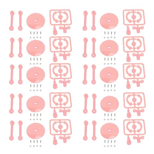 10pcs Kunststoff Action Figure Stand Kit Assembly Puppe Display Halter Mini -Modellunterstützung (Transparent Pink) von FUZHUI
