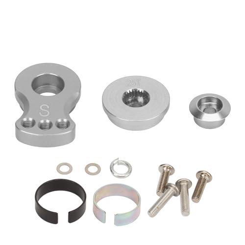 FUZHUI 25T Aluminiumlegierung Servoarm für 1/10 RC -Auto, Lenkarm mit Entladen, Installation, kompaktem und leichtem Gewicht und Oxidation, verbessert (Ti Color) von FUZHUI