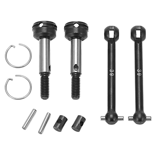 FUZHUI 39 mm schwarzer Silberne Heck -CVD -Antriebswelle, universelle Eisenantriebswelle für RC -Auto, Zubehör kompatibel mit 1/10 xv01 TC01, Effizienz und Haltbarkeit von FUZHUI