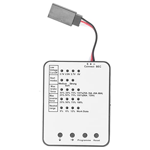 FUZHUI Weitgehend kompatible ESC-Programmierkarte für RC-Autos, unterstützt bürstenlose Controller von 25 A bis 120 A, verfügt über mehrere Startmodi mit Unterspannungsabschaltung, FUZHUI Weitgehend kompatible ESC-Programmierkarte für RC-Autos, unterstützt bürstenlose Controller von 25 A bis 120 A, verfügt über mehrere Startmodi mit Unterspannungsabschaltung, von FUZHUI
