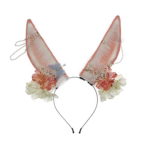 FUZYXIH Adult Chinese Cute Rabbit Ears Shape Headband With Pearl Easter Hair Hoop Makeup Easter Cosplay Party Headpiece Cosplay Headbands For Woman Cosplay Headband Shape Halloween Cosplay von FUZYXIH