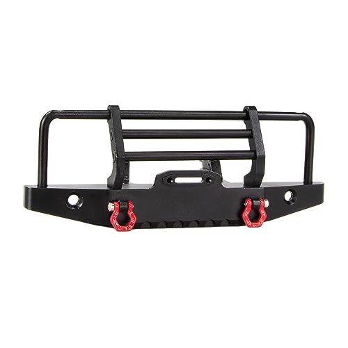 FUZYXIH Aluminium Frontstoßstange Hinten Verbesserte Teile Zubehör Für 1/18 Ferngesteuertes Crawler Auto TRX4M Defender Zubehör Metall Frontstoßstange Autozubehör von FUZYXIH