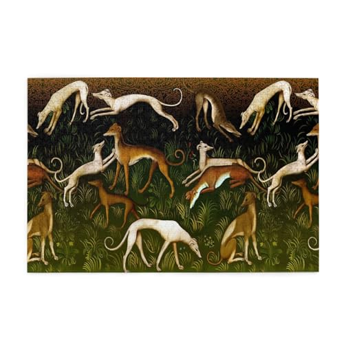 Puzzles, Puzzles für Erwachsene, anspruchsvolles Puzzle, 1000 Teile, Bilderpuzzle aus Holz, Windhunde Puzzles, Puzzles für Erwachsene, anspruchsvolles Puzzle, 1000 Teile, Bilderpuzzle aus Holz, Windhunde von FUkker