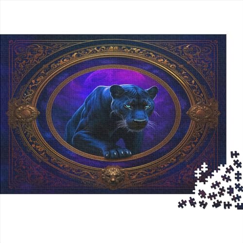 1000-Teile-Puzzle von Purple Panther für Erwachsene, Holzpuzzle, pädagogische, intellektuelle Puzzles, lustiges Familienspiel, 1000 Teile (75 x 50 cm) von FUmoney
