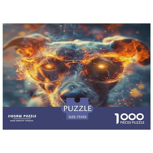 1000-teilige Puzzles für Erwachsene, Fire_Dogs-Puzzles für Erwachsene und Kinder, Puzzles mit 1000 Teilen, Spielspielzeug für Erwachsene, Familienpuzzles, Geschenk, 1000 Stück (75 x 50 cm) von FUmoney