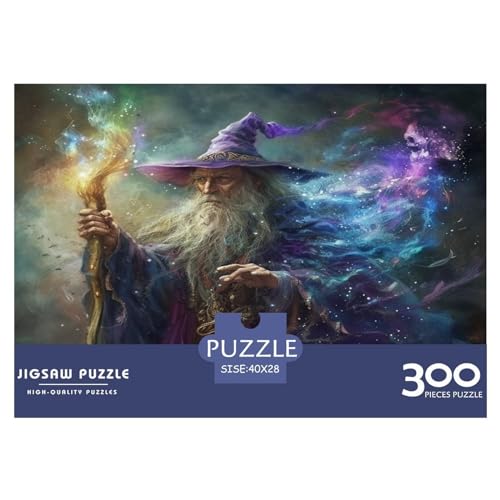 300-teiliges Puzzle für Erwachsene, Zauberer-Puzzle-Sets für die Familie, Holzpuzzle, Gehirn-Herausforderungspuzzle, 300 Teile (40 x 28 cm) von FUmoney