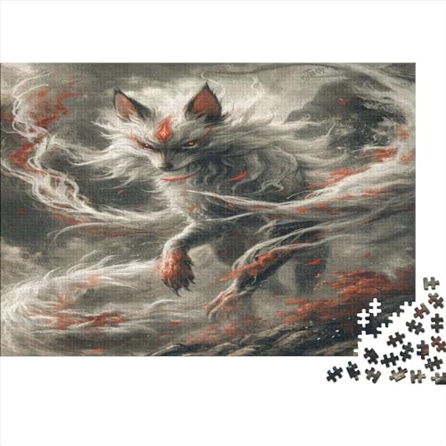 500 Teile Puzzle für Erwachsene Nine_Tailed_Fox Puzzlesets für Familien Holzpuzzles Brain Challenge Puzzle 500 Teile (52 x 38 cm) von FUmoney