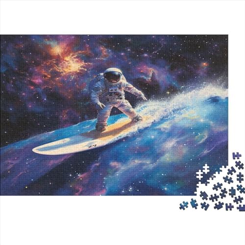Astronauten-Skateboard-Puzzle für Erwachsene, 1000 Teile, klassisches Puzzle, Holzpuzzle, Wandkunst, einzigartiges Spielzeug, Geschenk, 1000 Stück (75 x 50 cm) von FUmoney