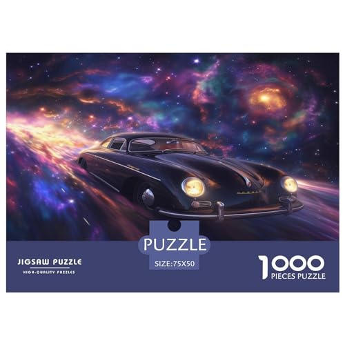 Galaxy Car 1000 Teile Puzzle für Erwachsene, kreatives rechteckiges Puzzle, Geschenk, Holzpuzzlespiel, Kinder, Denksportaufgaben, Spielzeug, 1000 Teile (75 x 50 cm) von FUmoney