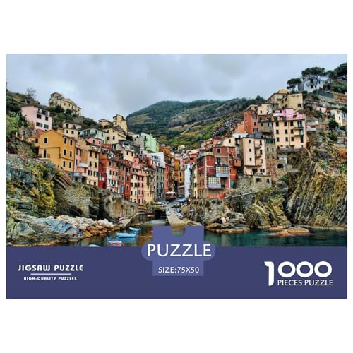 Italienische Schönheit, Puzzle für Erwachsene, 1000, klassisches Puzzle, entspannendes Holzpuzzlespiel, Denksportaufgabe, 1000 Teile (75 x 50 cm) von FUmoney