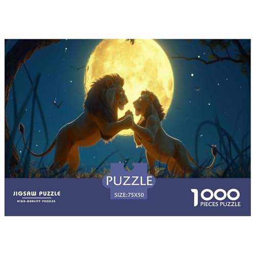 Löwentanz-Puzzle, 1000 Teile, für Erwachsene, Puzzle für Erwachsene, 1000 Teile, Lernspiele, 1000 Teile (75 x 50 cm) von FUmoney