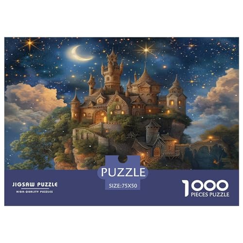Puzzle für Erwachsene, Schloss, 1000 Teile, Holzpuzzle für Kinder ab 12 Jahren, herausforderndes Spiel, 1000 Teile (75 x 50 cm) von FUmoney