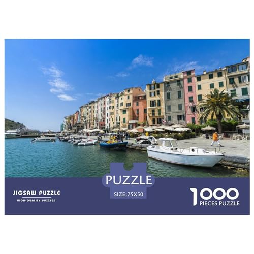 Puzzle für Kinder, italienische Schönheit, 1000 Teile, Holzpuzzle für Erwachsene und Kinder, Herausforderungsfamilie, 1000 Teile (75 x 50 cm) von FUmoney