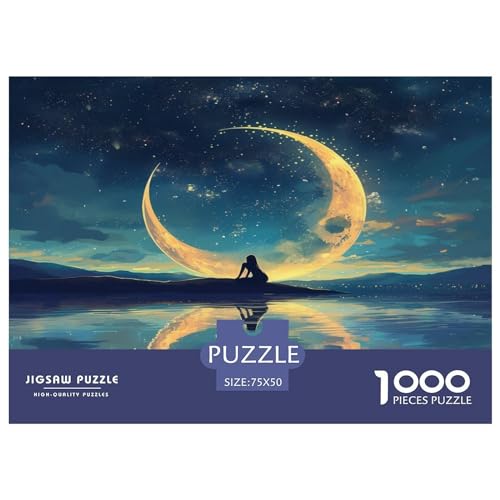 Puzzles 1000 Teile für Erwachsene | Mondrätsel | 1000 Teile Puzzle Lernspiele Heimdekoration Puzzle 1000 Teile (75x50cm) von FUmoney