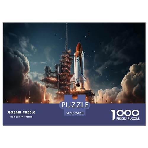 Puzzles 1000 Teile für Erwachsene | Raketenabschuss-Rätsel | 1000 Teile Puzzle Lernspiele Heimdekoration Puzzle 1000 Teile (75x50cm) von FUmoney