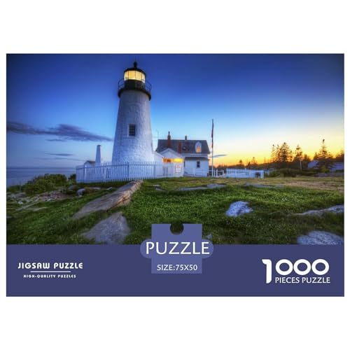Puzzles 1000 Teile für Erwachsene | Seaside Watchtower-Rätsel | 1000 Teile Puzzle Lernspiele Heimdekoration Puzzle 1000 Teile (75x50cm) von FUmoney