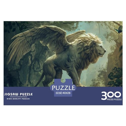 Puzzles 300 Teile für Erwachsene, Löwenflügel-Puzzle für Erwachsene, Holzbrett-Puzzles, Familiendekoration, 300 Teile (40 x 28 cm) von FUmoney