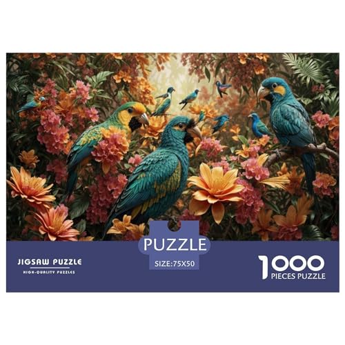 Puzzles für Erwachsene, 1000 Teile, Kunstvogel-Puzzles für Erwachsene, herausforderndes Spiel, Denksportaufgaben, 1000 Teile (75 x 50 cm) von FUmoney
