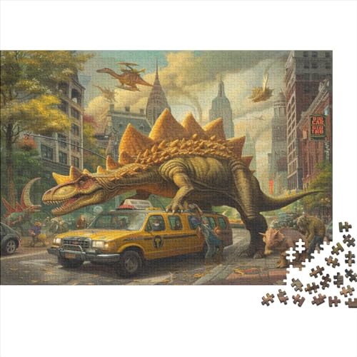 Puzzles für Erwachsene, 1000-teilige Puzzles für Erwachsene, Dinosaurier, kreative rechteckige Puzzles, Holzpuzzle, Puzzle 1000 Teile (75 x 50 cm) von FUmoney