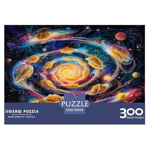 Puzzles für Erwachsene, 300 Teile, Cosmic_neon, kreative Holzpuzzles, praktisches Spiel, Familiendekoration, 300 Teile (40 x 28 cm) von FUmoney