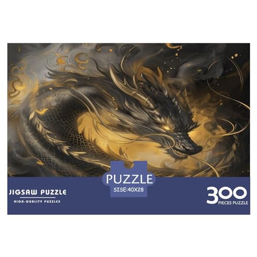 Puzzles für Erwachsene, 300 Teile, Puzzle für Erwachsene, Fliegender Drache, kreative rechteckige Puzzles, Holzpuzzle, Puzzle 300 Teile (40 x 28 cm) von FUmoney