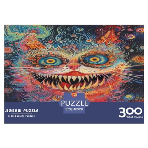 Puzzles für Erwachsene, 300 Teile, böse Katzenpuzzles für Erwachsene, Holzbrettpuzzles, lustiges Geschenk, 300 Teile (40 x 28 cm) von FUmoney