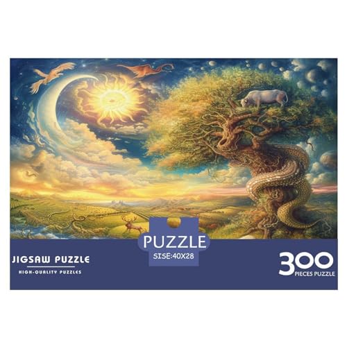 Puzzles für Erwachsene, 300-teilige Puzzles für Erwachsene, Fantasiewelt, kreative rechteckige Puzzles, Holzpuzzle, Puzzle 300 Teile (40 x 28 cm) von FUmoney