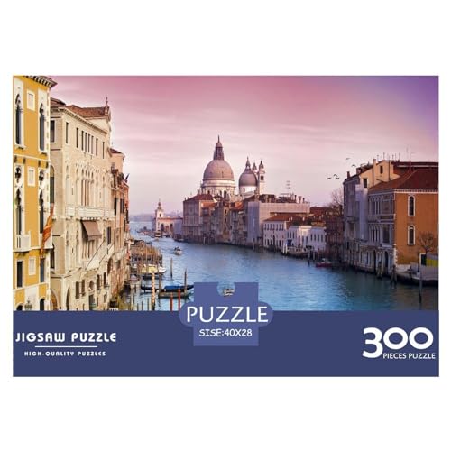Puzzles für Erwachsene, 300-teiliges Puzzle für Erwachsene, italienische Schönheit, kreative rechteckige Puzzles, Holzpuzzle, Puzzle 300 Teile (40 x 28 cm) von FUmoney