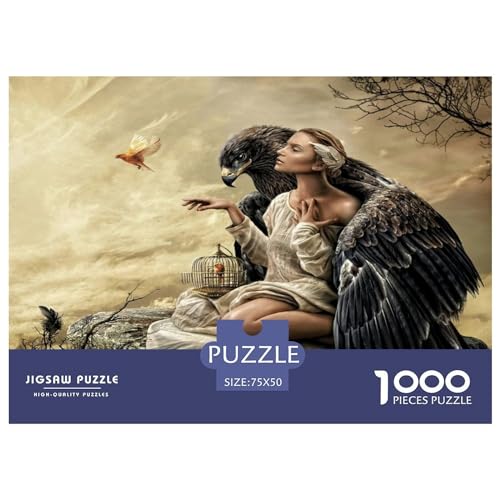 Tieradler-Puzzle für Erwachsene, 1000, klassisches Puzzle, entspannendes Holzpuzzlespiel, Denksportaufgabe, 1000 Teile (75 x 50 cm) von FUmoney