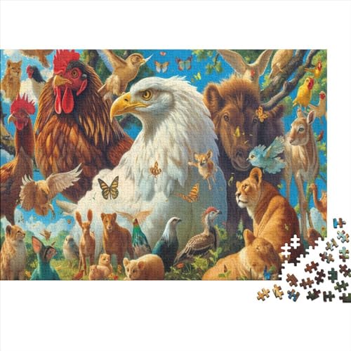 Tiere Adler Puzzles 1000 Teile Puzzle für Erwachsene Intellektuelles Spiel Puzzle Spielzeug für Erwachsene Kinder 1000 Teile (75 x 50 cm) von FUmoney