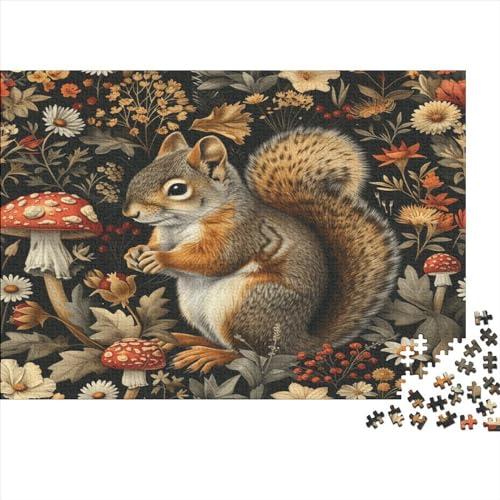 Unmögliche Puzzles für Erwachsene, Tier-Eichhörnchen, 1000 Teile, Holzpuzzle, Geschenke für Kinder und Erwachsene, 1000 Teile (75 x 50 cm) von FUmoney